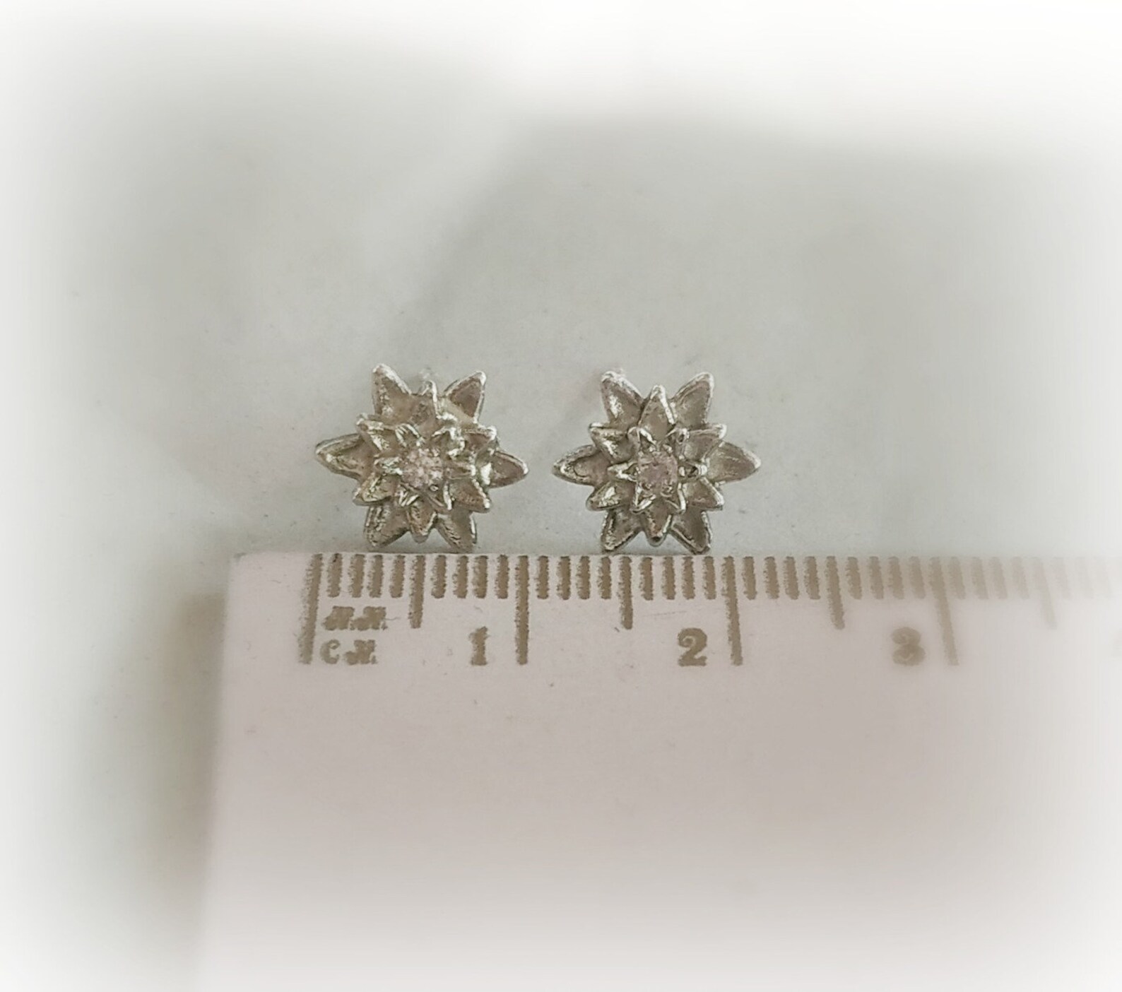 Edelweiss Earrings Mountain Flower Earrings Edelweiss Silver Etsy