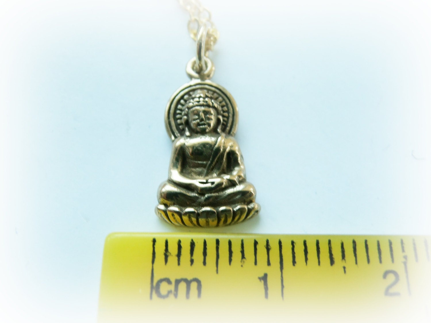 Messing Buddha Hand Anhänger: Gold Gyan Mudra, Yoga Meditation Schmuck
