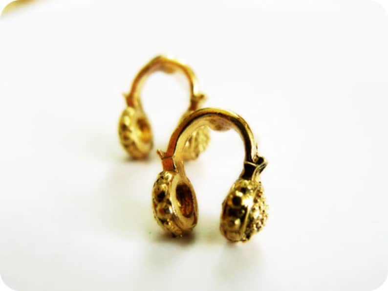 Headphones Stud Earrings Headphone Earring Studs Sterling Etsy
