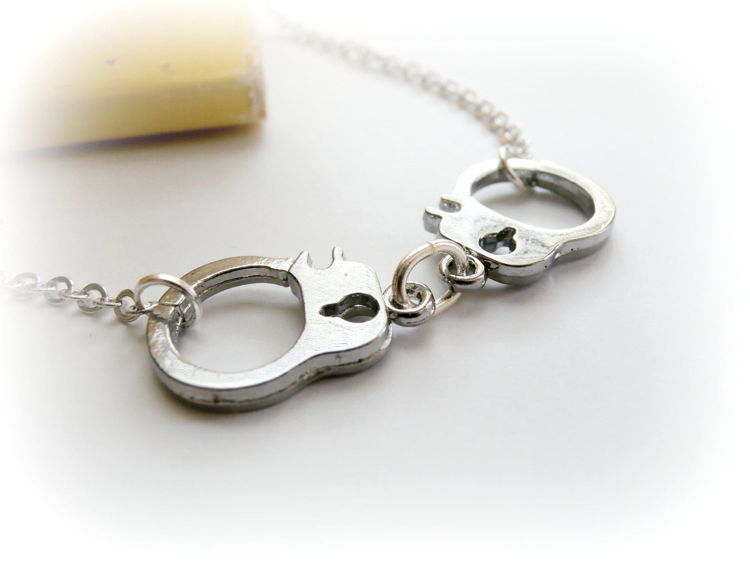 Handcuff Necklace Sterling Silver Rebel necklace Handcuff Etsy