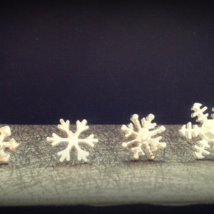 Snowflake Ear Climber - Snowflake Earrings Set - Snowflake Sterling Silver Stud - Snowflake Earrings - Silver Ear Jacket - Piercing Tragus