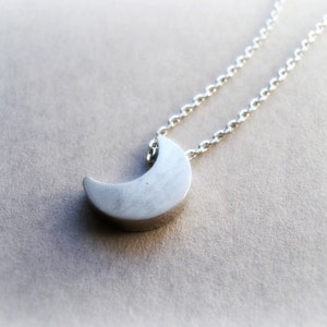 Tiny Crescent Moon Sterling Silver Necklace - Sterling silver Crescent Moon necklace - Moon Necklace - Crescent Moon necklace 925