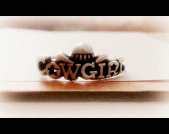 Cowgirl Ring - Silver Western Jewelry - Cowgirl Jewelry - Western Ring - Texas Gift - Cowgirl Jewelry Sterling Silver - Cowgirl Rodeo Gift