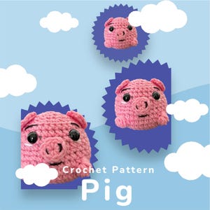 Crochet Pattern Mini Pig in English