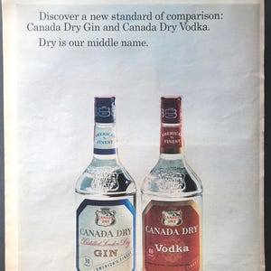 1965 Canada Dry Gin and Vodka Ad from Life Magazine