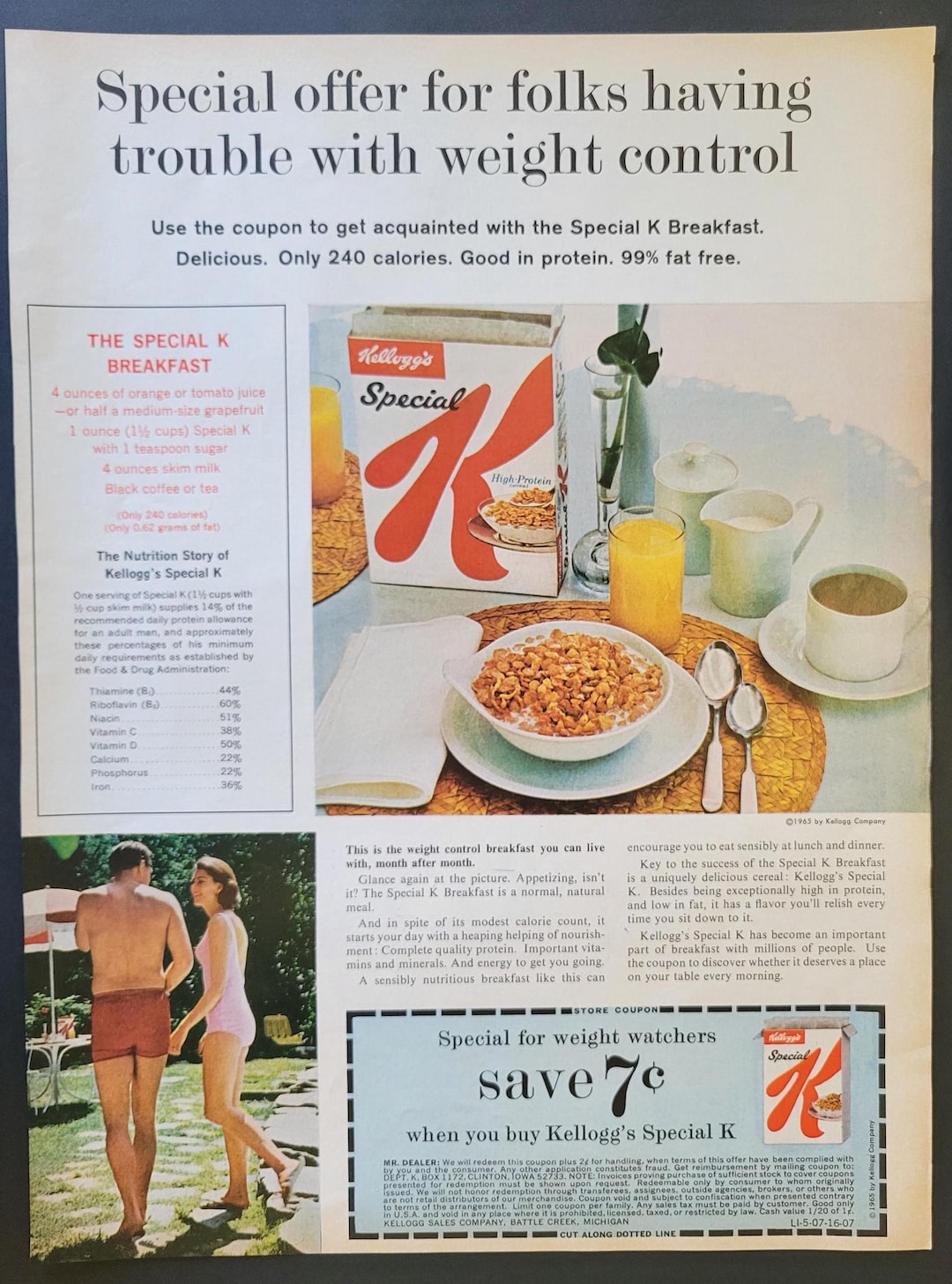 1965 Kellogg s Special K Cereal Ad From Life Magazine Etsy 1965-kellogg-s-special-k-cereal-ad-from-life-magazine-etsy