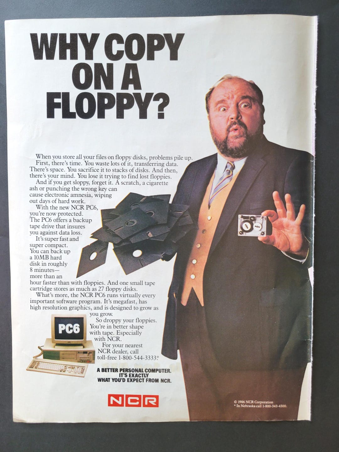 1986 Computer Ad 1986 NCR PC6 Personal Computer Ad From Time Magazine - Etsy