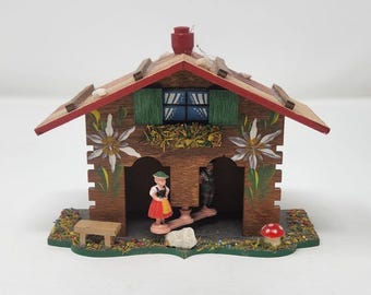 Vintage German Barometer | Weather Station | Wall Decor | Hygrometer Thermometer | Black Forest Rustic