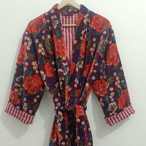 Floral Print Women Velvet robe, Morning Tea Velvet Coat, Velvet Kimono Robes, Bridesmaid Robe, Velvet Jacket, Women Gift robe, Gift For Her,