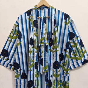 Floral Robe, Morgenmantel Frauen, Braut Robe, Damen Morgenmantel, Baumwoll Dressing Kleid, Plus Kimono, Frauen Kimono Robe, Plus Size Robe,