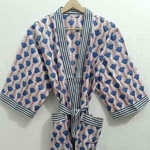 Beautiful Cotton Kimono Robe Dressing Gown,100% Cotton Kimono Robe Dress Robes for Women Kimono ,Etsy’s Pick, Beach Cover Gown, Kimono Robes