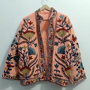 ベルベットのスザニ刺繍ジャケット | ボヘミアンカンタキルト - Etsy 日本
