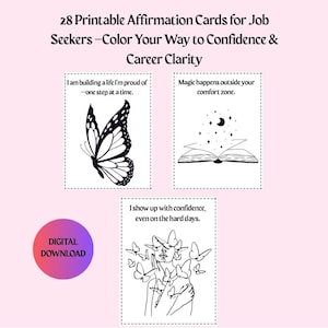 Carte da colorare con affermazioni di fiducia in se stessi - Citazioni stampabili sull'amor proprio per le donne, motivazione e miglioramento della mentalità