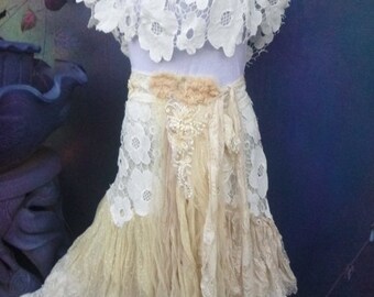 20 Off Romantic Wedding Ivory Formal Bridal Tattered Festival Etsy
