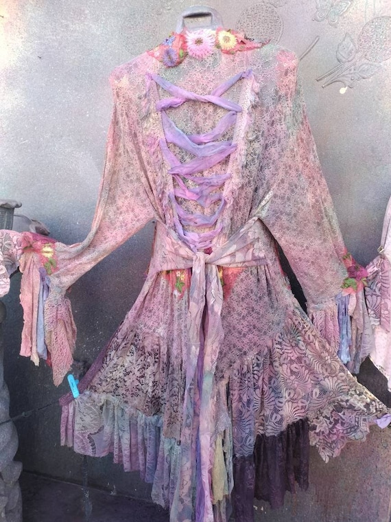 Festival Bohemian Duster Fantasy Tattered Shabby Wildskin