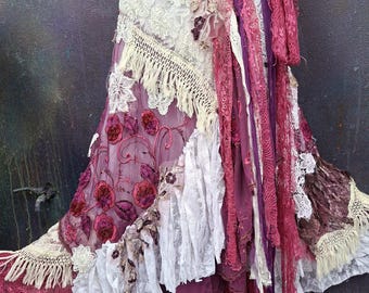 Boho Fairy Skirt: Romantic Shabby Chic Bridal Laces
