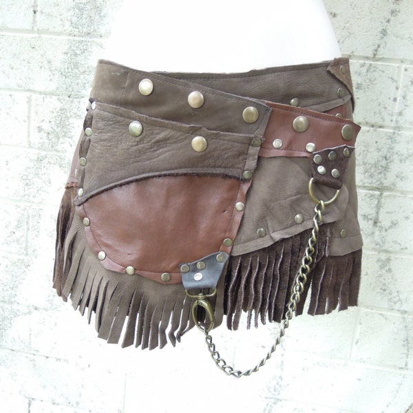 BURNING MAN...fringed leather/suede belt... 5 to 14 day delivery when purchased......