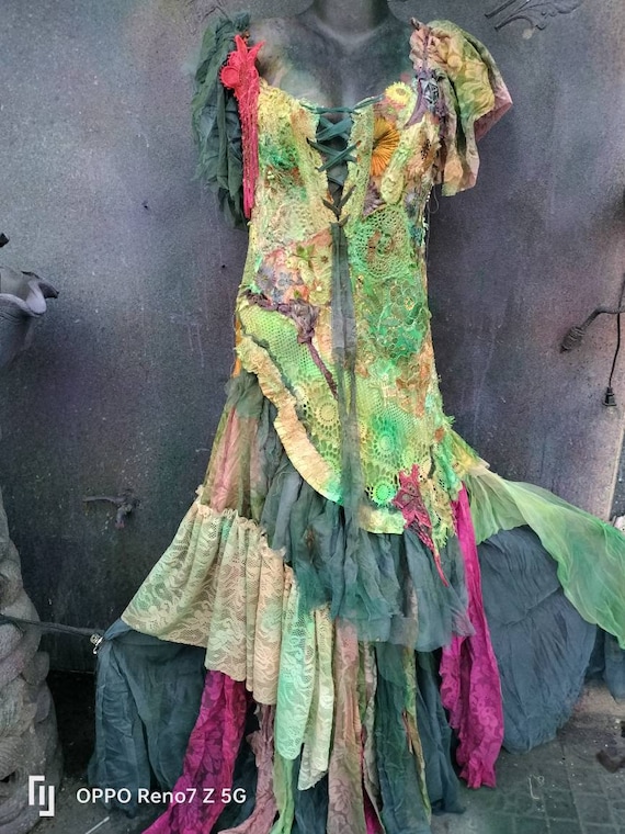 Gypsy Boho Garden Forest Wedding Dress Wildskin Forest Gypsy
