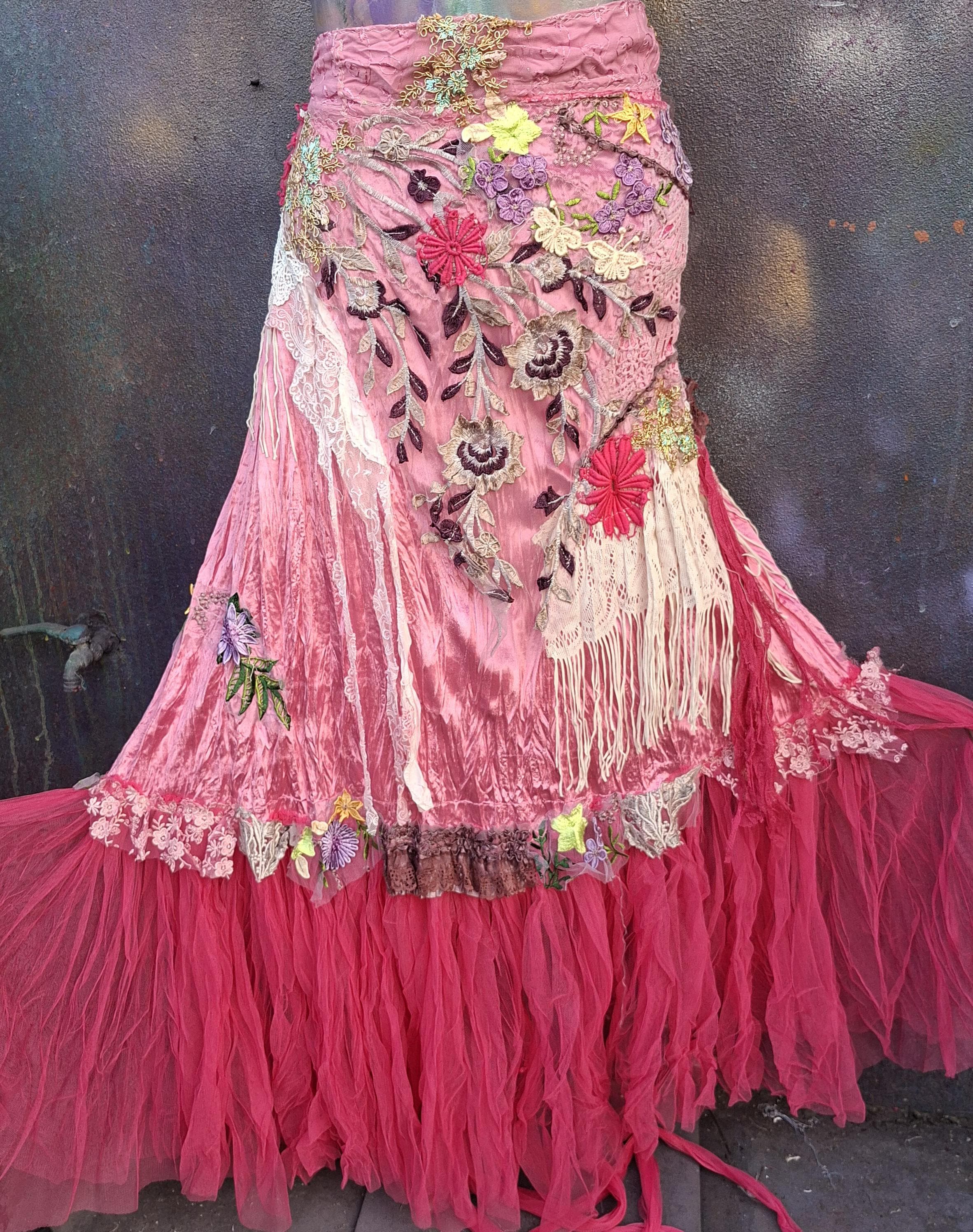 Womens Bohemian Lace Skirt