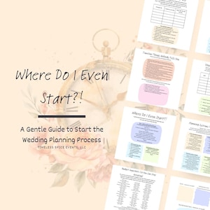 Gentle Wedding Planning Starter Guide | Where Do I Even Start | Digital Download for Newly Engaged Brides | Budget Tips Timeline Organizer