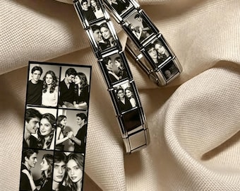 Individuell gestaltetes italienisches Foto-Charm-Armband, personalisierte Bildglieder, Erinnerungsschmuck, DIY-Armband als Geschenk für Sie, Ihn und die Familie