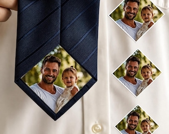 Corbata personalizada con foto: regalo para el padrino de boda, regalo para papá, el abuelo, el padre del novio o regalo para el Día del Padre.