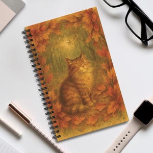 Cute Cat Notebook, Gifts for Cat Lovers, Cat Mom Journal, Minimalist Notebook, Veterinarian Gift