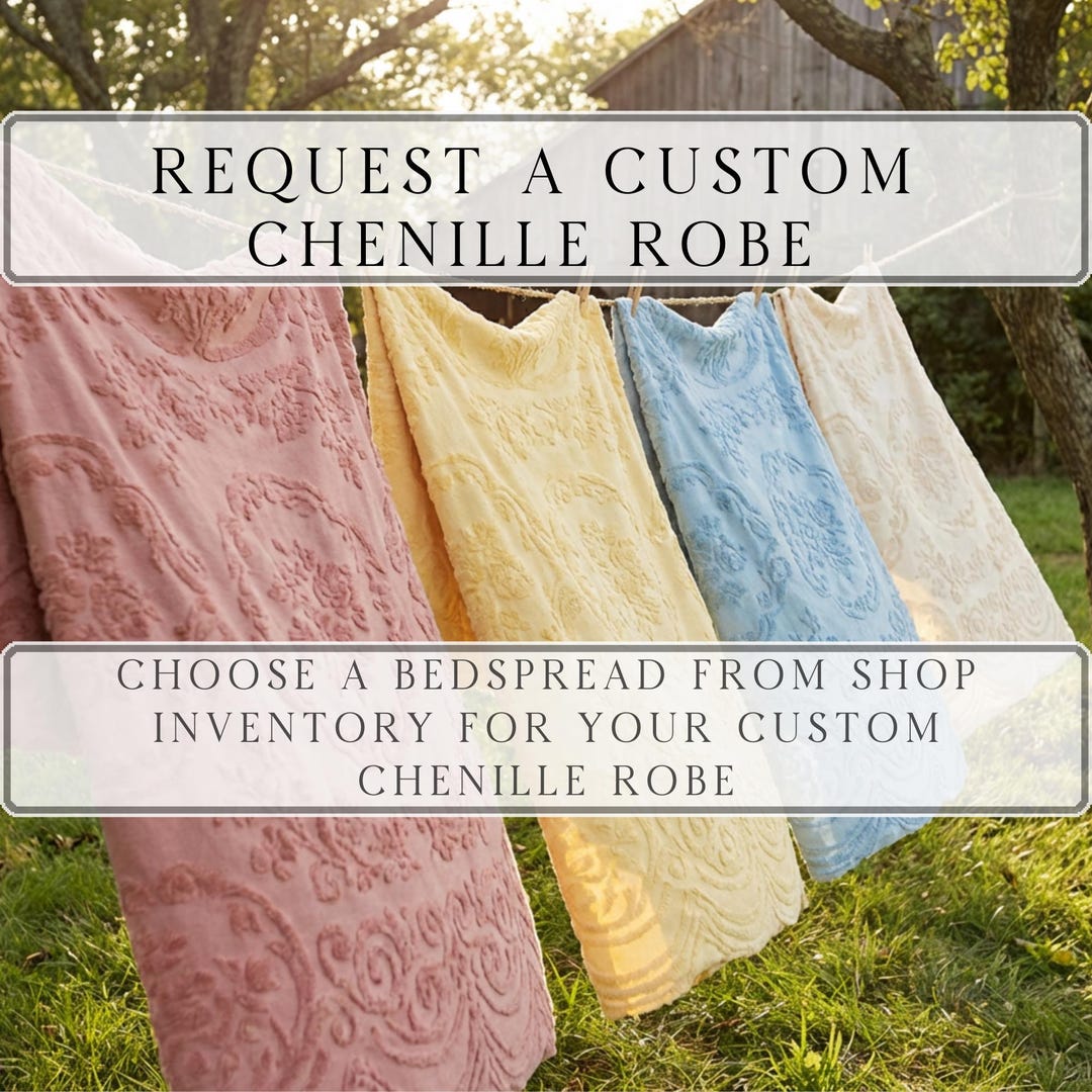 Chenille Robe Custom Handmade Bathrobe One of A Kind Womens Gift ...