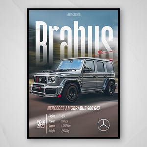 Mercedes AMG Brabus 900 G63 Poster Digital Download G Wagon Wall Art Printable Car Print for Garage Office or Gift