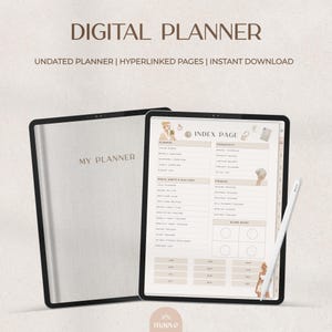 Digital Planner Undated, Minimalist Digital Planner, Goodnotes Planner, Digital Calendar, Daily Planner, Weekly Planner, Monthly Planners