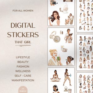 Planner Stickers | That Girl Stickers | Digital Planner Stickers | Journal Stickers | Aesthetic Stickers | Stickers PNG | Stickers Pack