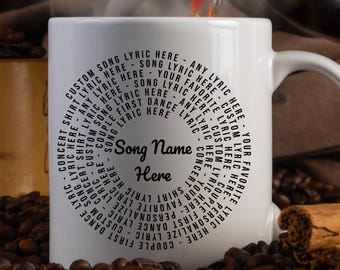 Custom Song Lyric Mug - Two-Tone Ceramic Coffee Cup
