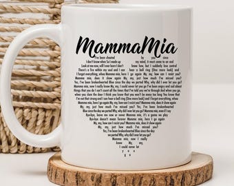 Mamma Mia Lyric Mug, Custom Name (11oz or 15oz Ceramic)