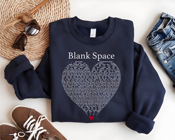 Blank Space Sweatshirt: Vintage Style Cozy Music Crewneck