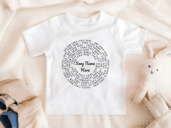 Song Lyric Toddler Shirt: Personalized Music Tee (Vintage Style, 2T-5T)