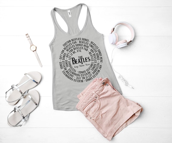 Beatles Song Lyric Tank Top: Personalized Music Quote - Women’s Racerback