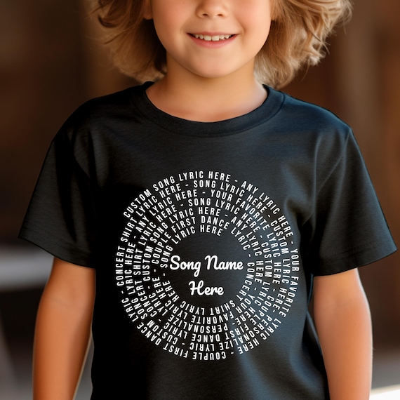 Custom Song Lyric Youth T-Shirt: Vintage Band Style Tee