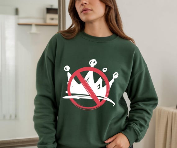 No Kings Sweatshirt, Anti Monarchy Sweatshirt, Freedom Equality Pullover, Political Statement Crewneck, Liberty Graphic Sweatshirt Gift