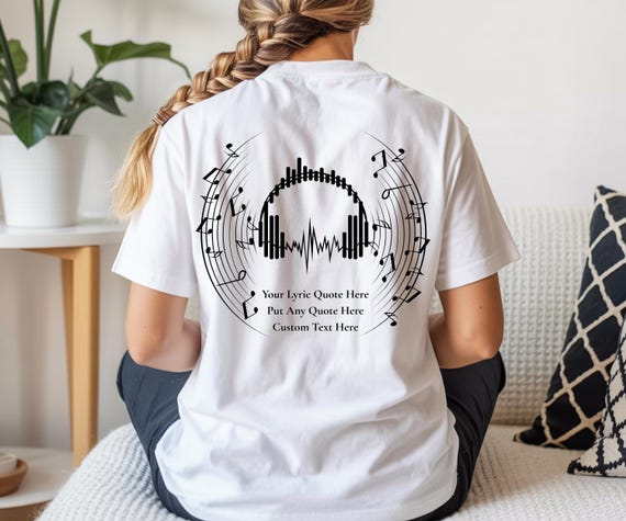 Custom Quote Back Print Shirt, Vintage Band Style T-Shirt,