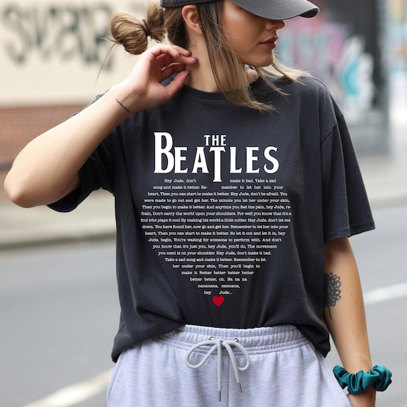 Beatles Hey Jude Inspired T-Shirt: Retro Vinyl Record Style Design