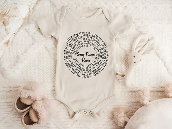 Baby Onesie: Custom Song Lyrics - Short & Long Sleeve