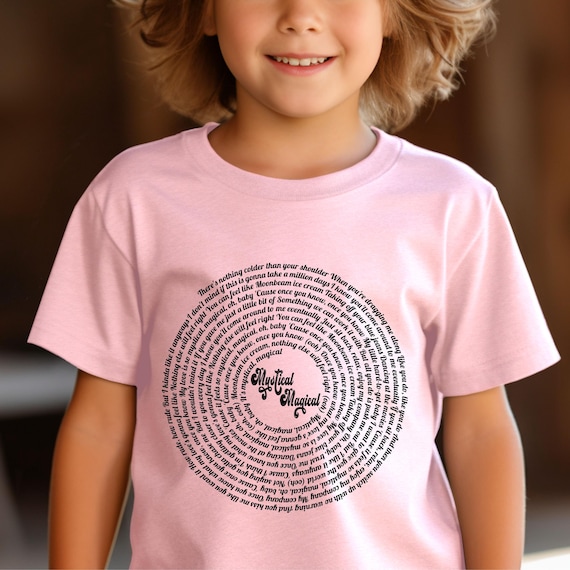 Youth mystical magical T-Shirt: Custom Song Lyrics (Unisex XS-XL)