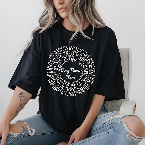 Custom Song Lyric T-Shirt - Personalized Wedding or Anniversary Tee