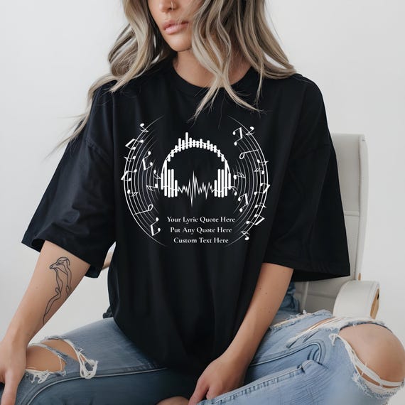 Custom Song Lyric Quote T-Shirt, Personalized Comfort Colors Shirt