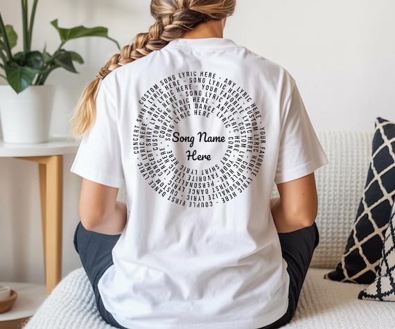 Custom Lyric Shirt: Vintage Band Style (Unisex, Back Print)