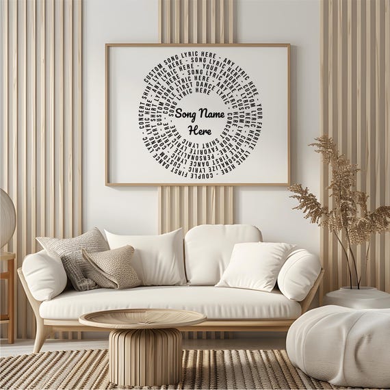 Custom Song Lyric Art: Personalized Digital Print (Wedding Gift)