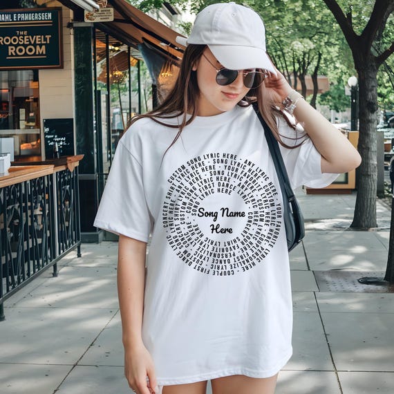 Custom Song Lyric T-Shirt - Personalized Wedding or Anniversary Tee
