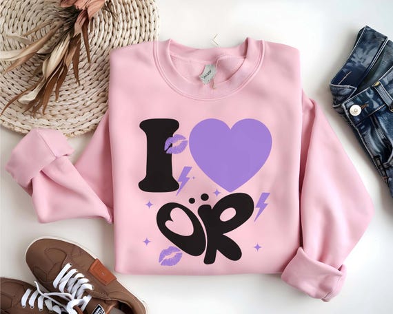 I Love Olivia Rodrigo Sweatshirt: Fan Apparel (Youth to 5XL)
