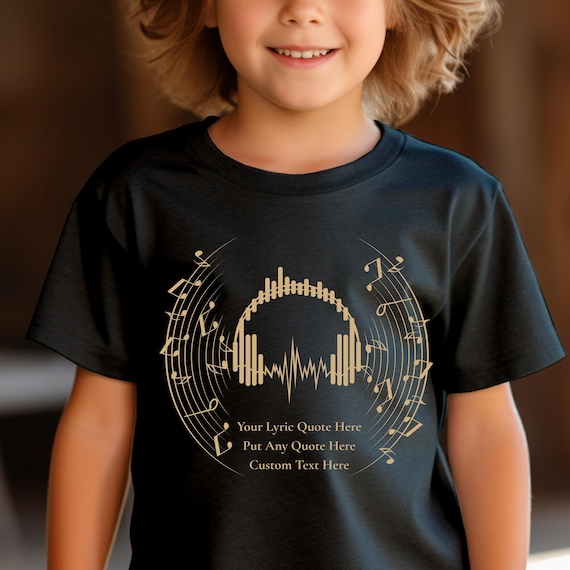 Custom Song Quote Youth T-Shirt, Youth Music Style