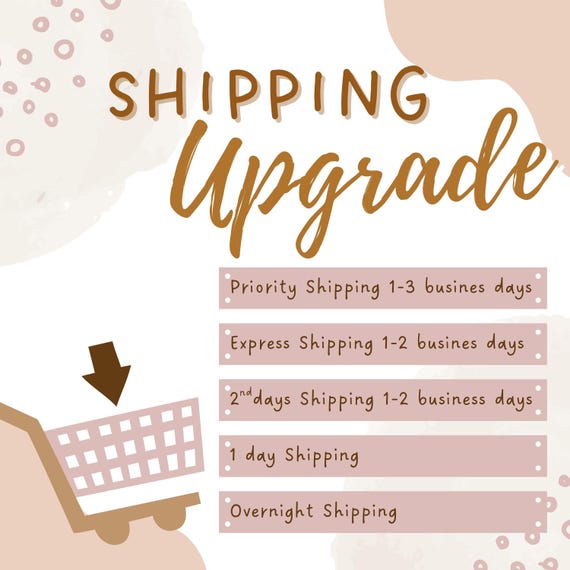 Shipping Upgrades Fee, Extra Work Fee, Additional Printing (Front or Back Side Options)